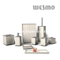 Set de baño de bambú lavado en blanco (WBB0485A)